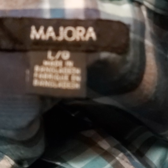 Blue sinched flannel - Picture 3 of 3